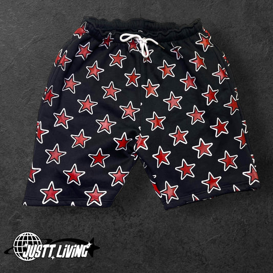 Red & Black Star Shorts